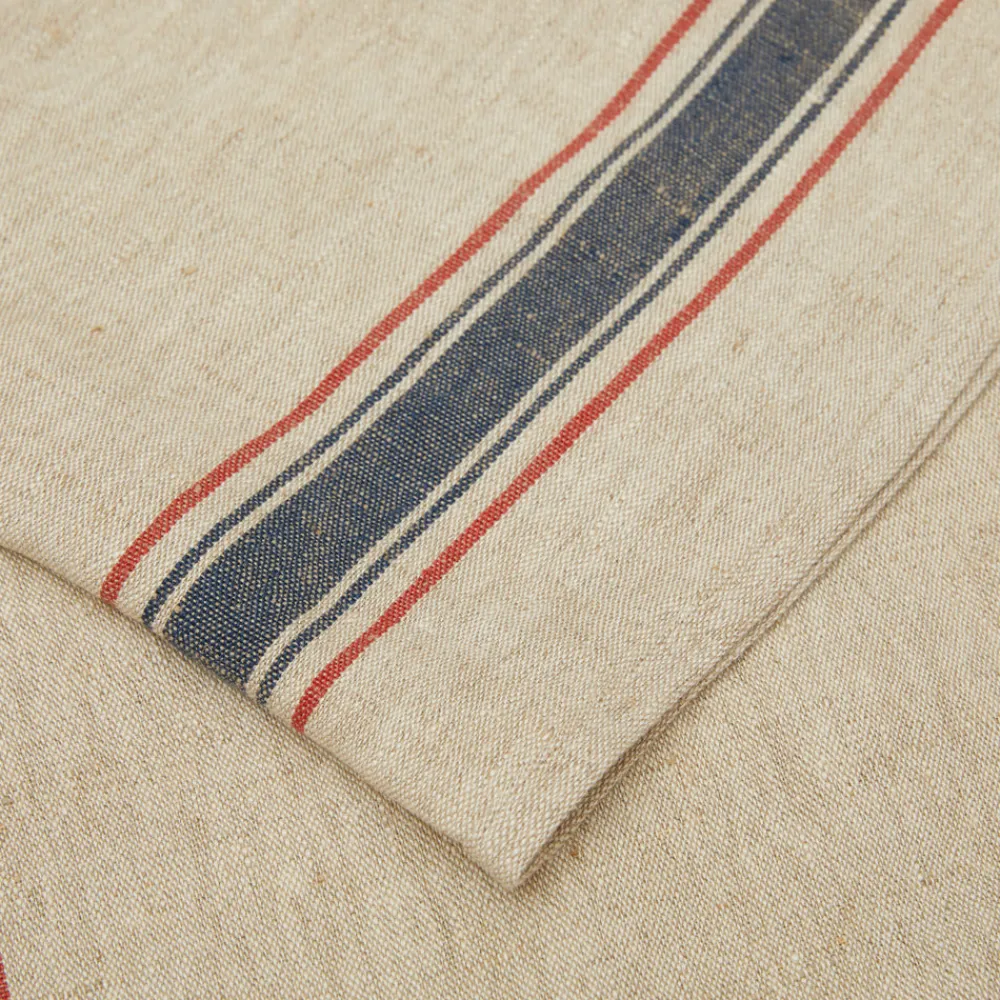 Caravan Place Settings & Linens|Menton 20x72 Runner in Natural & Denim