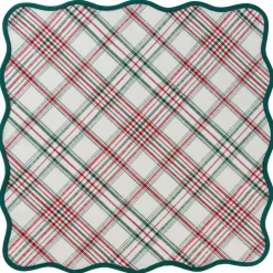 Juliska Place Settings & Linens|Merry Tartan 52" Square Tablecloth