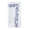 Kim Seybert Place Settings & Linens|Ming Border Napkin in White & Navy, Set of 4