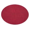 Chilewich Place Settings & Linens|Mini Basketweave Oval Placemat in Scarlet