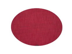 Chilewich Place Settings & Linens|Mini Basketweave Oval Placemat in Scarlet