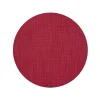 Chilewich Place Settings & Linens|Mini Basketweave Round Placemat in Scarlet