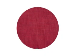 Chilewich Place Settings & Linens|Mini Basketweave Round Placemat in Scarlet