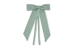 TriChi Design Place Settings & Linens|Mini Green Gingham Bow, Set of 4