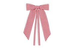 TriChi Design Place Settings & Linens|Mini Red Gingham Bow, Set of 4