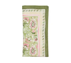 Kim Seybert Place Settings & Linens|Mira Napkin in Green & Pink, Set of 4