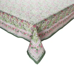Kim Seybert Place Settings & Linens|Mira Tablecloth in Green & Pink
