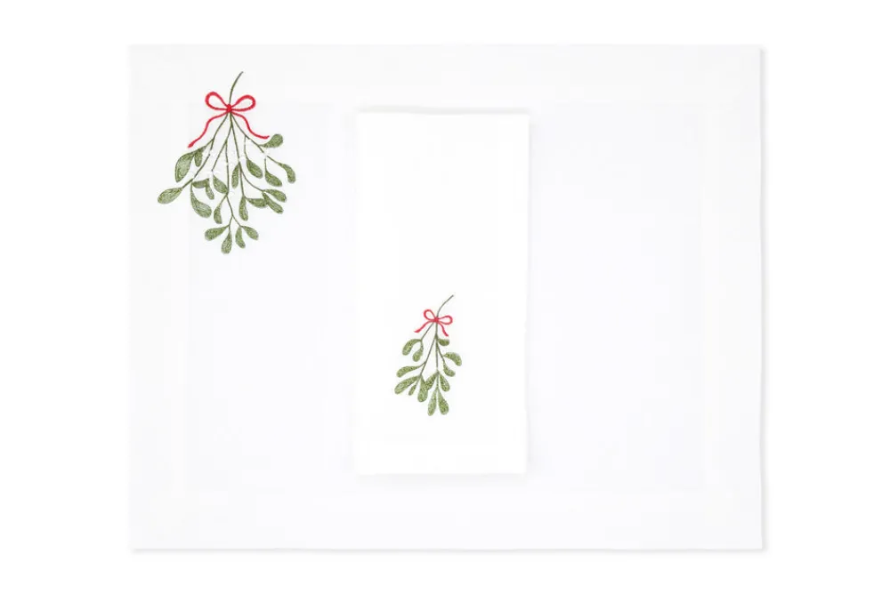 TriChi Design Place Settings & Linens|Mistletoe Collection, Set of 2