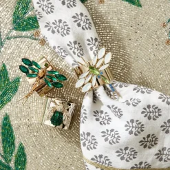 Joanna Buchanan Place Settings & Linens|Mistletoe Hand Beaded Placemat