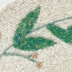 Joanna Buchanan Place Settings & Linens|Mistletoe Hand Beaded Placemat