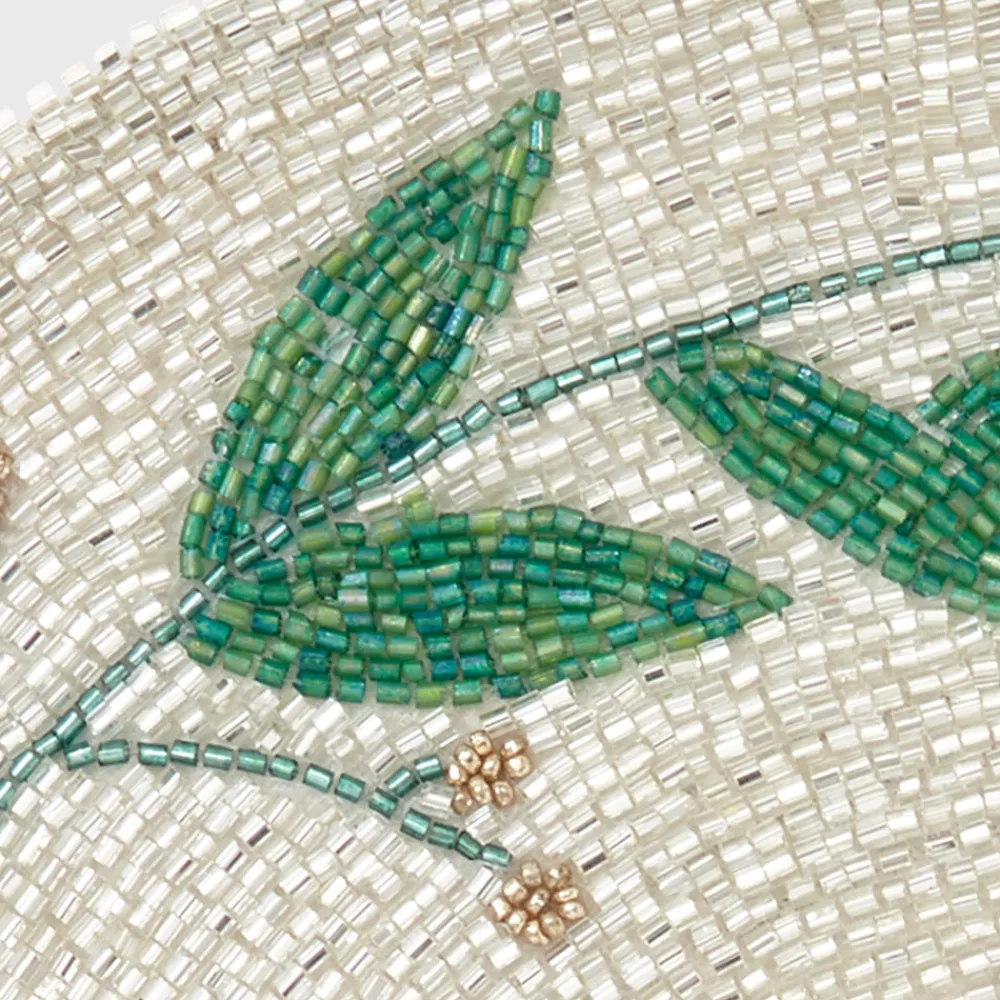 Joanna Buchanan Place Settings & Linens|Mistletoe Hand Beaded Placemat