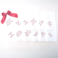 No Reservations Place Settings & Linens|Mixed Messages Dinner Napkins, Set of 12