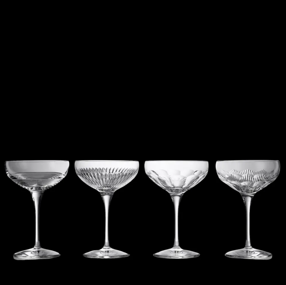 Waterford Glassware|Mixology Coupe Large 280 ml 9 fl oz, Mixed Set of 4