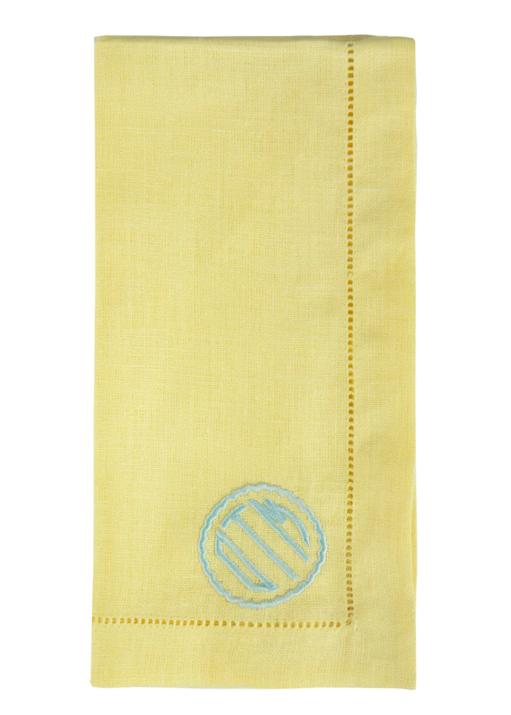 Over The Moon Place Settings & Linens|Monogram Dinner Napkin In Canary, Set of 4