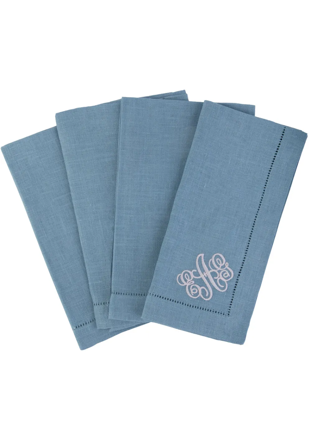 Over The Moon Place Settings & Linens|Monogram Dinner Napkin In Cobalt, Set of 4