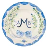 Tricia Lowenfield Best Of Baby Registry|Dinnerware|Monogram Dinner Plate Blue, 10"