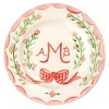 Tricia Lowenfield Best Of Baby Registry|Dinnerware|Monogram Dinner Plate Pink, 10"