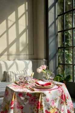 Loulou La Dune Place Settings & Linens|Morgan Placemat and Napkin Set in Pink