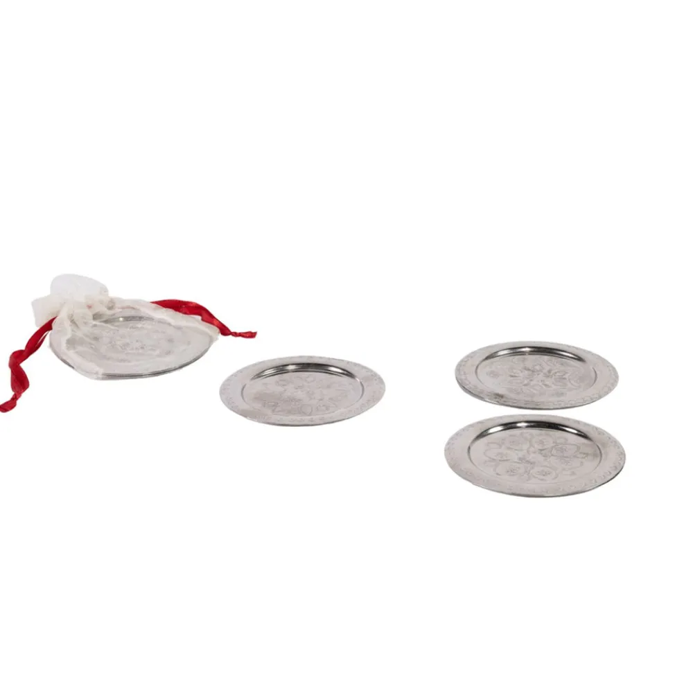 Verve Culture Place Settings & Linens|Moroccan Berber Silver Coasters, Set of 4