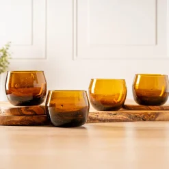 Verve Culture Glassware|Moroccan Stemless Goblets, Set of 4