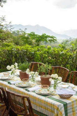 Esencial Hogar Place Settings & Linens|Multicolor Plaid Rectangular Tablecloth