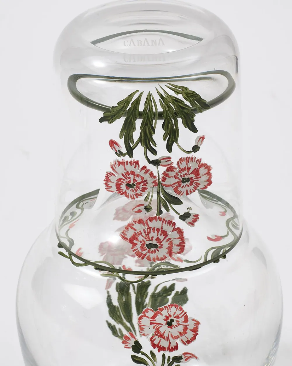 Cabana Glassware|Murano Garofano Hand-Painted Bedside Set