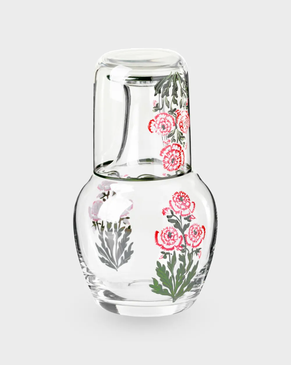 Cabana Glassware|Murano Garofano Hand-Painted Bedside Set