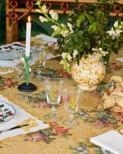 Cabana Glassware|Murano Primrose Hand-Painted Water Glass