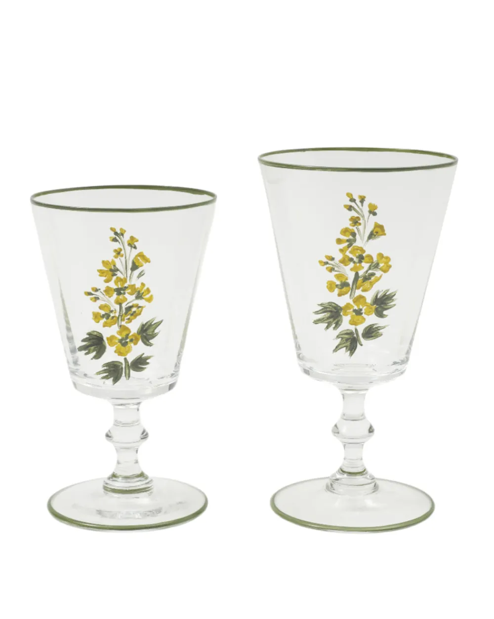 Cabana Glassware|Murano Primrose Hand-Painted Water Glass