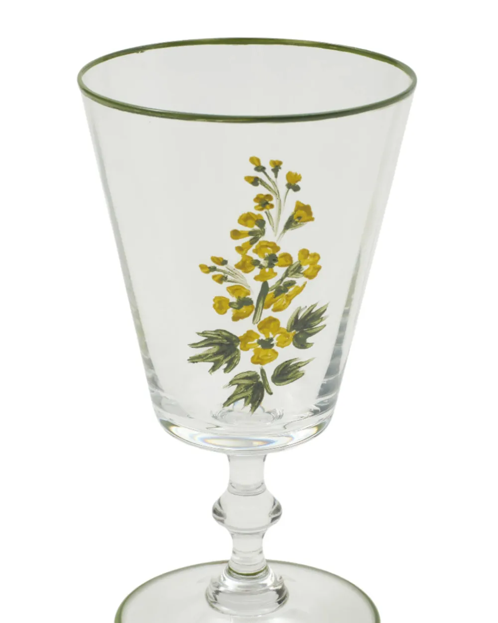 Cabana Glassware|Murano Primrose Hand-Painted Water Glass