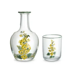 Cabana Glassware|Murano Primrose Hand-Painted Bedside Set