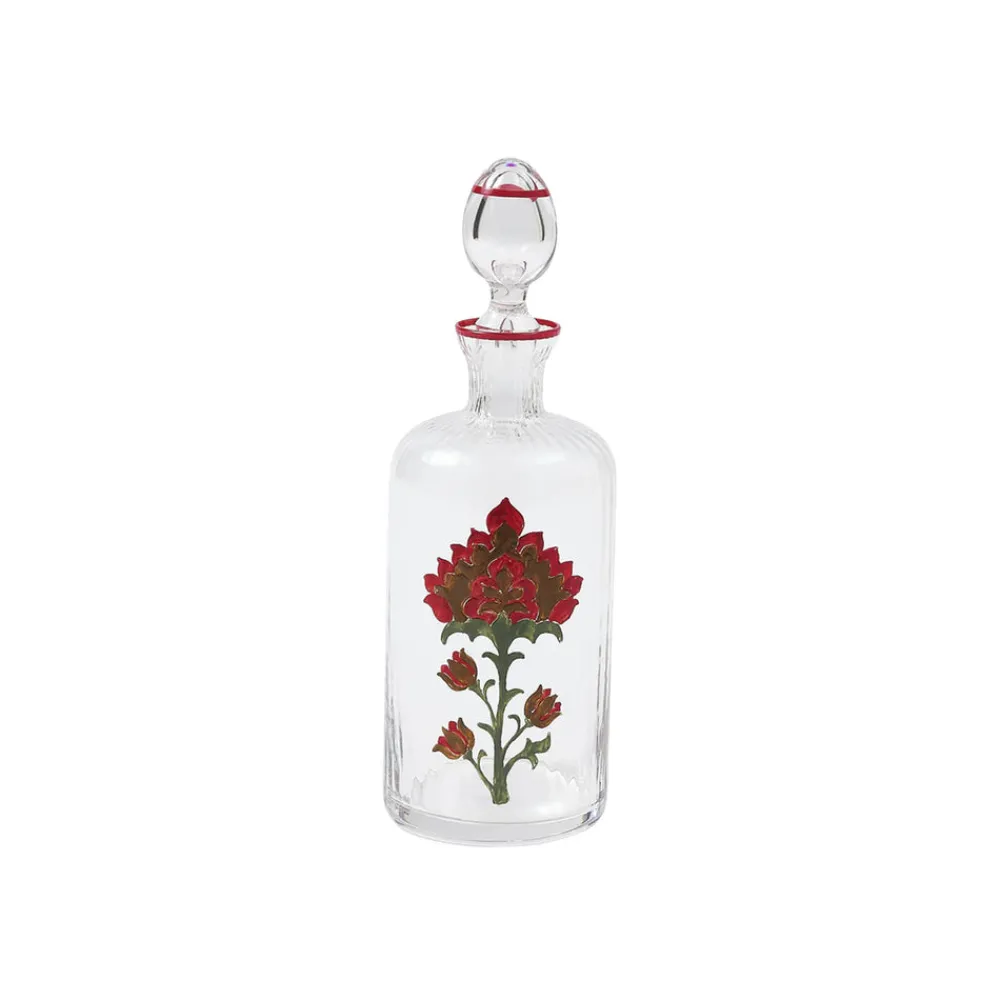Cabana Glassware|Murano Thistle Hand-Painted Garofalo Bottle