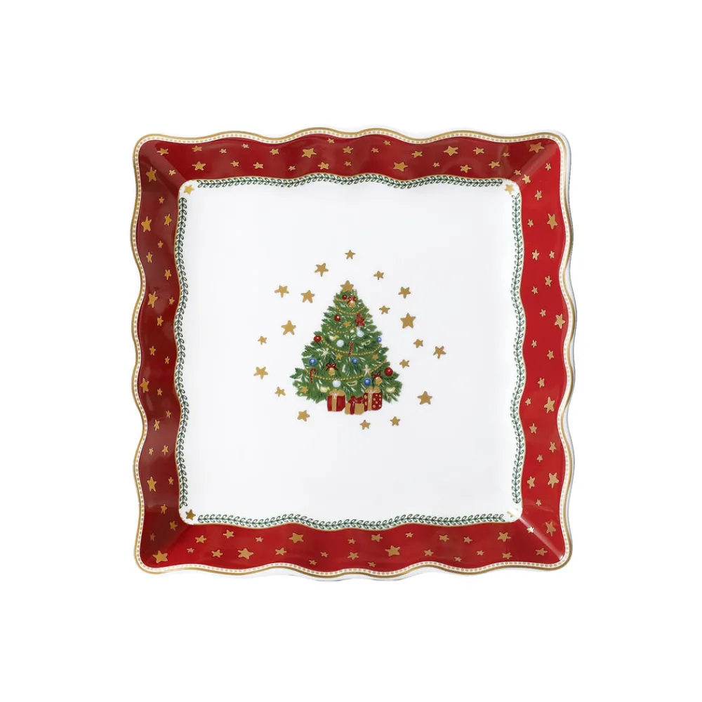 Prouna Dinnerware|My Noel 7" Lace Square Tray