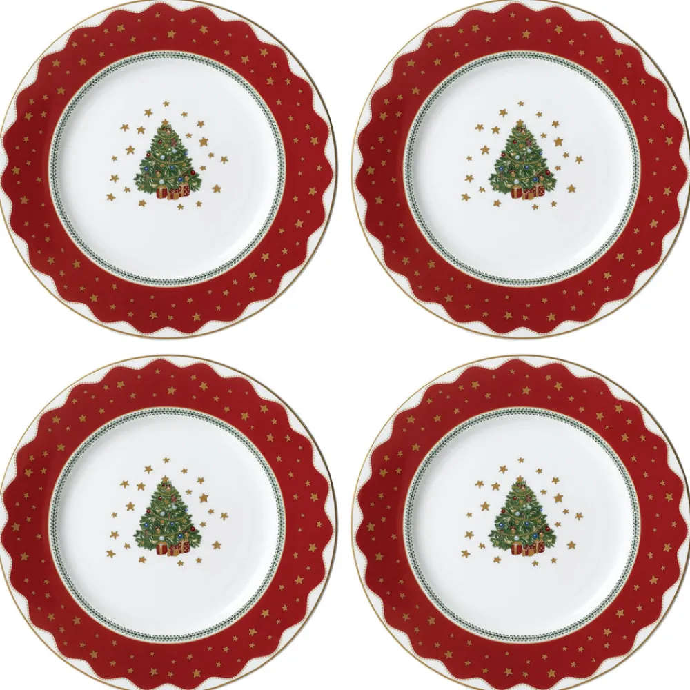 Prouna Dinnerware|My Noel Salad & Dessert Plate, Set of 4