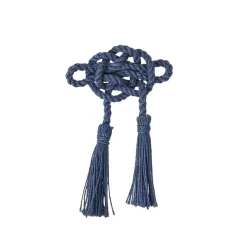 Juliska Place Settings & Linens|Mystic Knot Napkin Ring in Navy, Set of 4