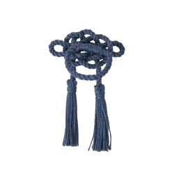 Juliska Place Settings & Linens|Mystic Knot Napkin Ring in Navy, Set of 4