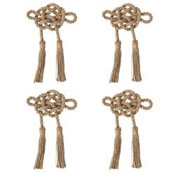 Juliska Place Settings & Linens|Mystic Knot Napkin Ring in Taupe, Set of 4