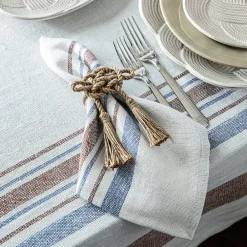 Juliska Place Settings & Linens|Mystic Knot Napkin Ring in Taupe, Set of 4