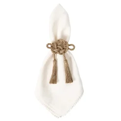 Juliska Place Settings & Linens|Mystic Knot Napkin Ring in Taupe, Set of 4