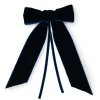 TriChi Design Place Settings & Linens|Navy Velvet Napkin Bows, Set of 4