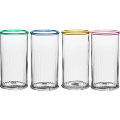 Juliska Glassware|Nell Highball Assorted, Set of 4 in Multi