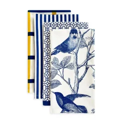 Caskata Place Settings & Linens|Newport Garden Gate Dinner Napkins in Blue, Set of 4