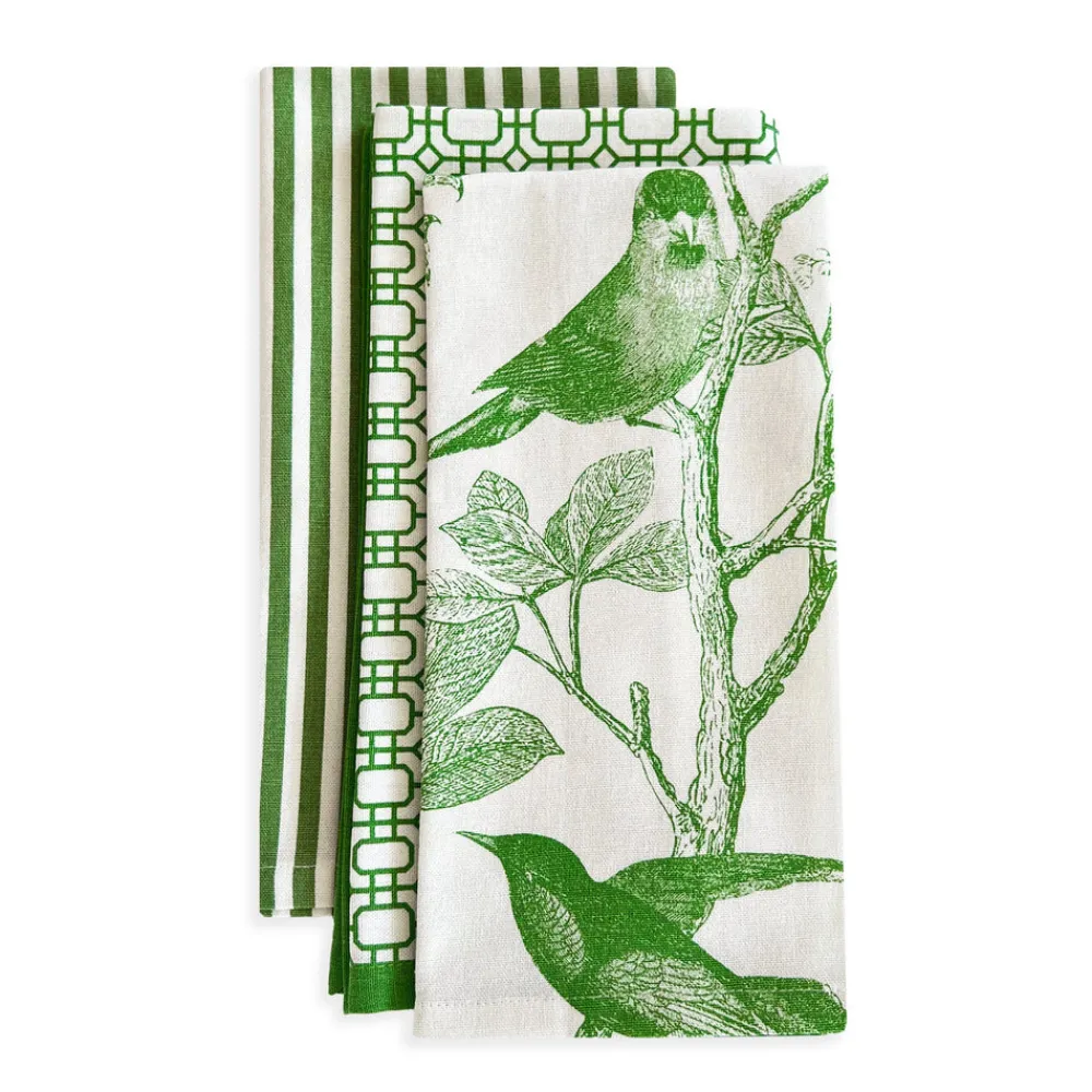 Caskata Place Settings & Linens|Newport Garden Gate Dinner Napkins in Green, Set of 4