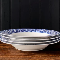 Caskata Dinnerware|Newport Garden Gate Rimmed Soup Bowl