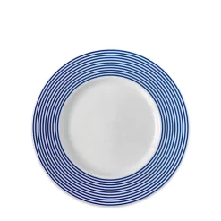 Caskata Dinnerware|Newport Racing Stripe Rimmed Salad Plate