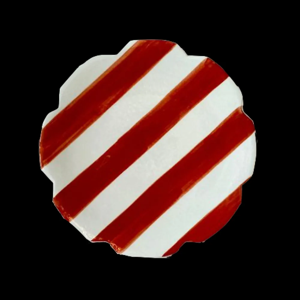 Vaisselle Dinnerware|Nolita Small Dessert Plate in Blue & Rust