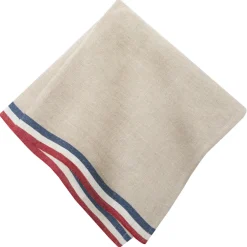 Caravan Place Settings & Linens|Normandy Napkins in Red, Natural, & Blue Stripes, Set of 4