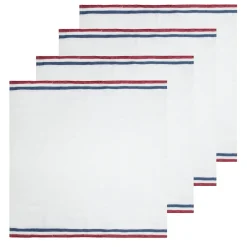 Caravan Place Settings & Linens|Normandy Napkins in Red, White, & Blue Stripes, Set of 4