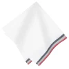 Caravan Place Settings & Linens|Normandy White Napkins in Red, Grey, & Black Stripes, Set of 4