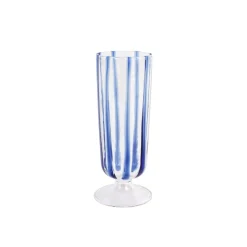 VIETRI Glassware|Nuovo Stripe Blue Champagne Glass